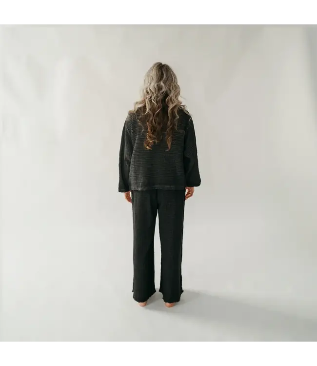 Pokoloko Crinkle Short Jacket - Black