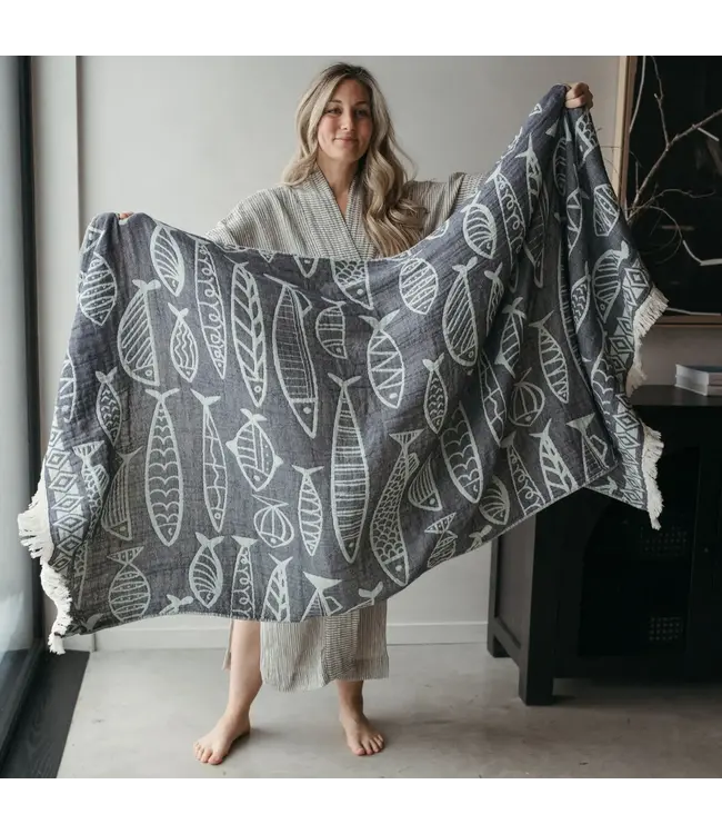 Pokoloko Turkish Towel - Fish Family
