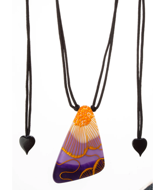 Zsiska Flora Resin Necklace - Purple