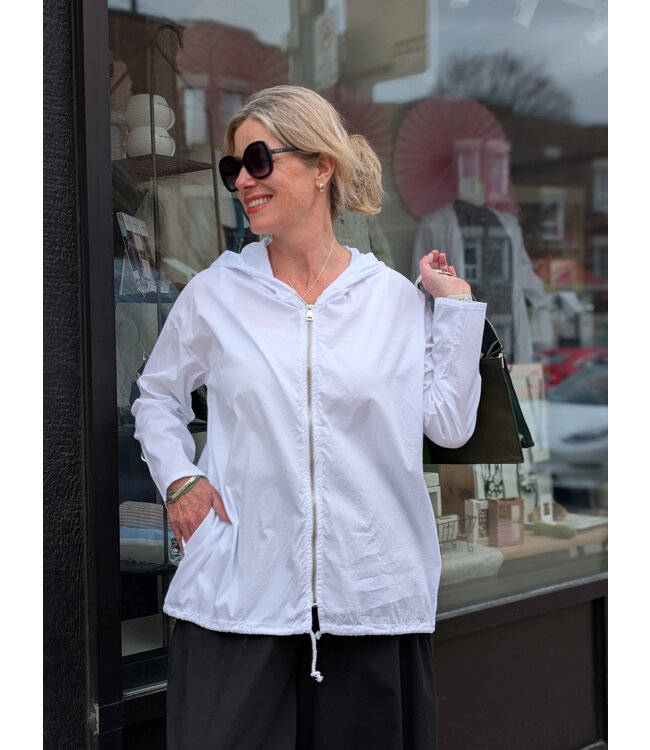 Lightweight Hoodie Jacket - White