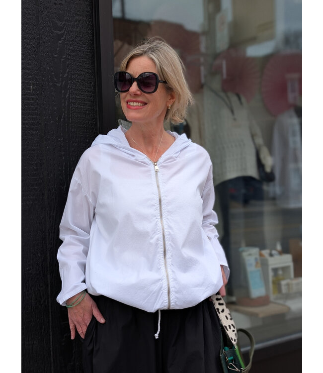 Lightweight Hoodie Jacket - White