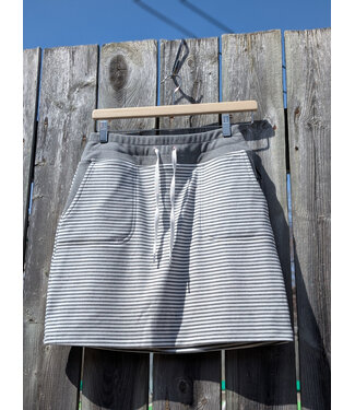 Point Zero Striped Skort - Grey / White