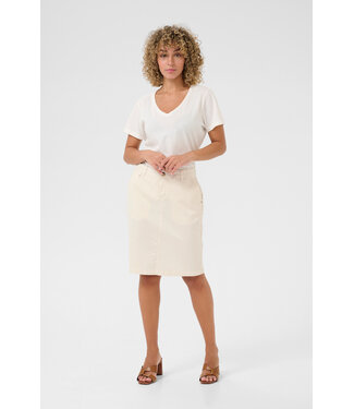 Cream CRBerta Twill Skirt - Turtledove