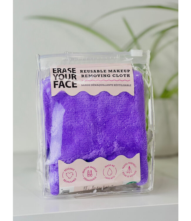 Upper Canada Soap & Candle Makers Erase Your Face Travel Cloth - Purple