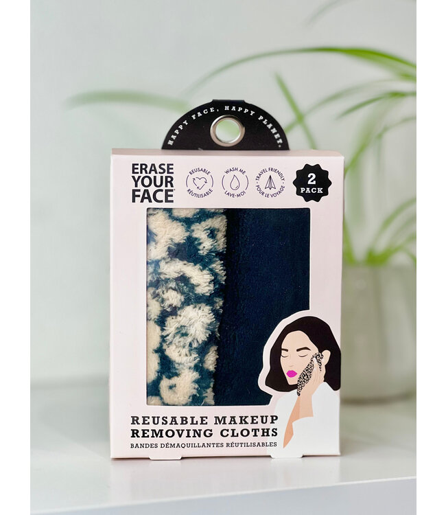 Upper Canada Soap & Candle Makers Erase Your Face 2 Pk - Leopard / Black