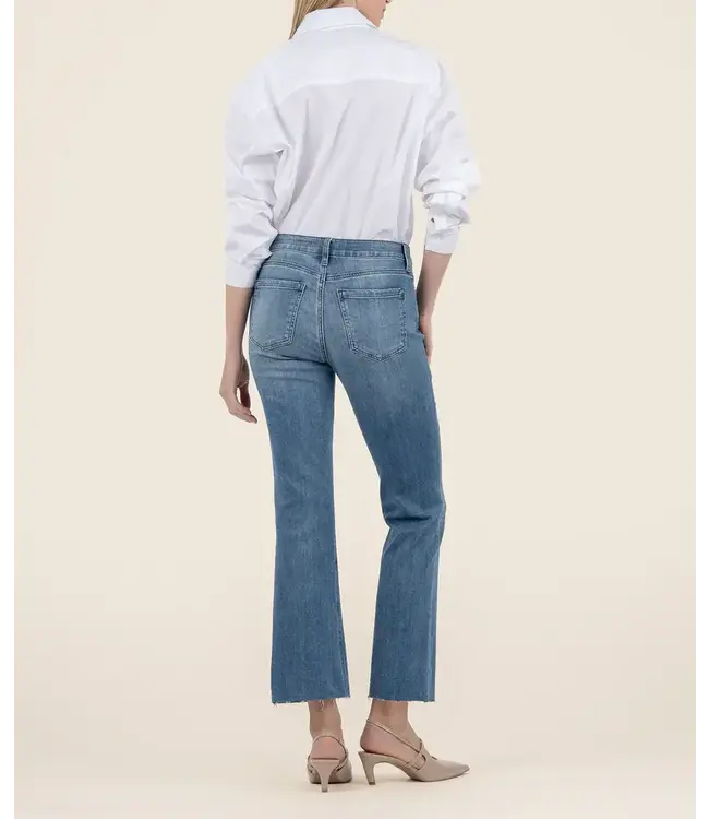 KUT Jeans Kelsey High Rise Ankle Flare - Brace w/Medium Wash