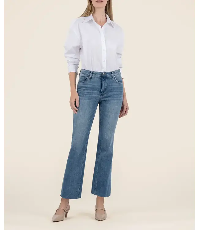 KUT Jeans Kelsey High Rise Ankle Flare - Brace w/Medium Wash