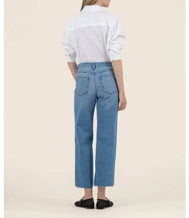 KUT Jeans Meg High Rise Wide Leg Raw Hem - Deference
