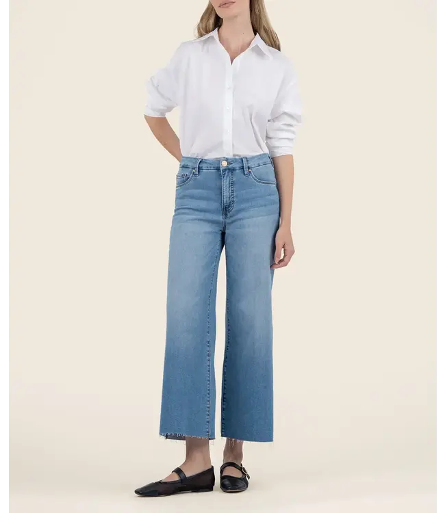 KUT Jeans Meg High Rise Wide Leg Raw Hem - Deference