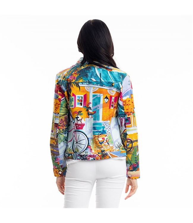Orientique Ponte Jacket - Florida Print