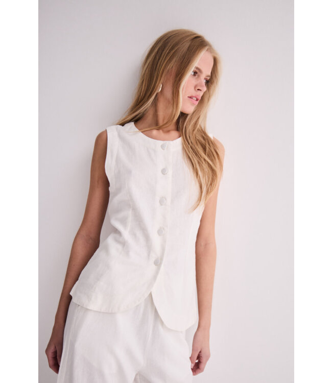 ICHI IHLinno Vest - White
