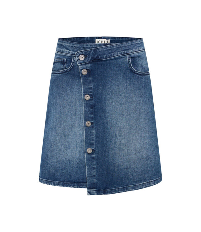 ICHI IHTwiggy Asymmetric Button Denim Skirt - Medium