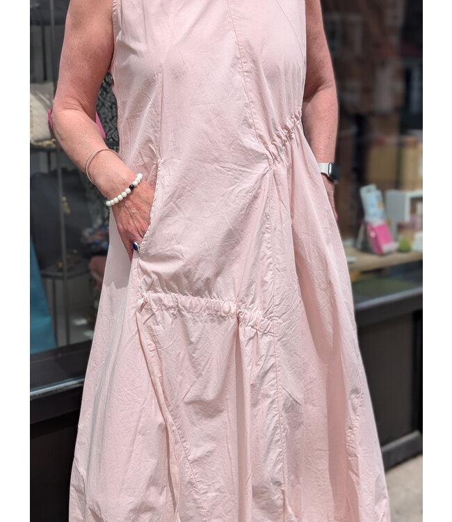 Made in Italy Tie-Up Dress - Blush