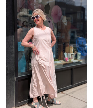 Made in Italy Tie-Up Dress - Blush
