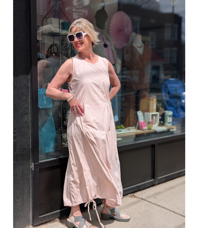 Made in Italy Tie-Up Dress - Blush