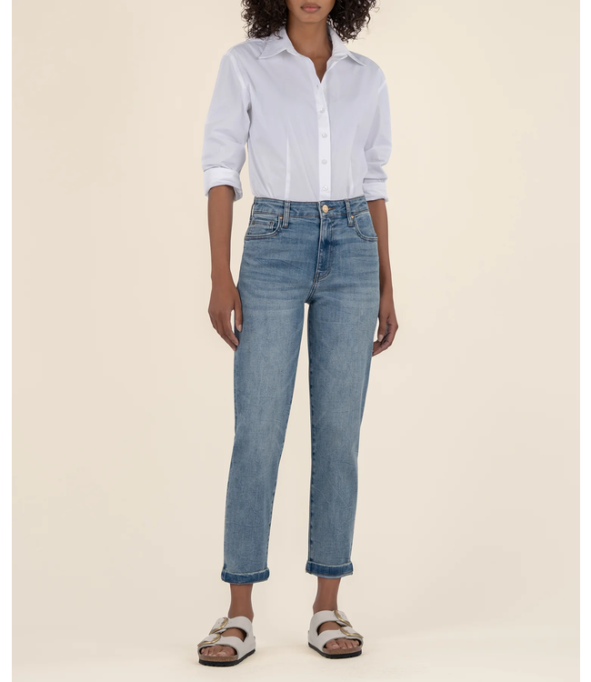 KUT Jeans Sienna Baggy Boyfriend Crop - Honesty