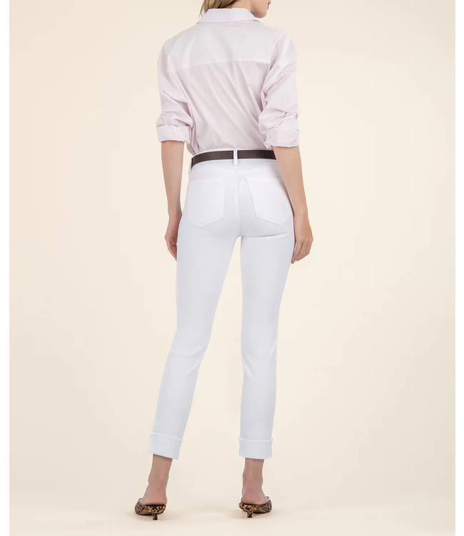 KUT Jeans Amy Crop Straight Leg - Optic White