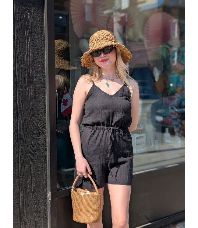 ICHI IAFoxa Playsuit - Black