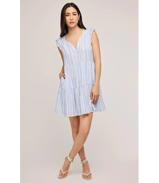 Gentle Fawn Maggie Striped Tiered Dress - Blue