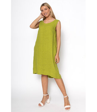 Sleeveless Dress w/ Button Back - Green Oasis
