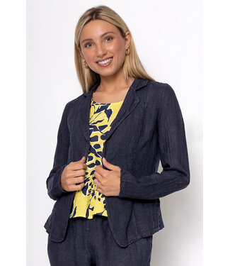 Linen Blazer - Navy