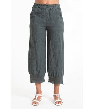 Linen Pants w/ Mesh Hem - Tarmac