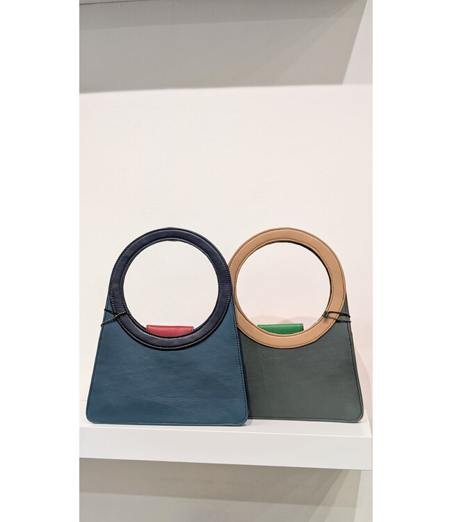 Soruka Honey Rounded  Leather Handbag