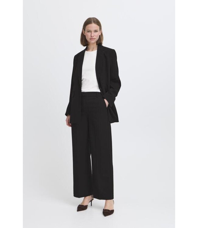 B. Young Danta Wide Leg Crop Pants - Black
