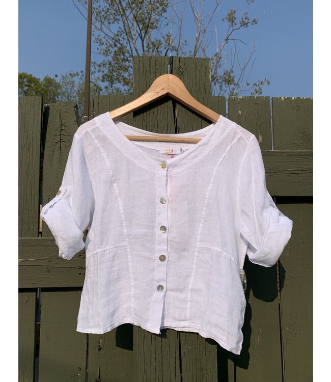 Jacket W/ Roll Tab - White