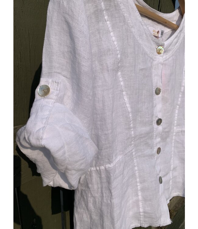 Jacket W/ Roll Tab - White