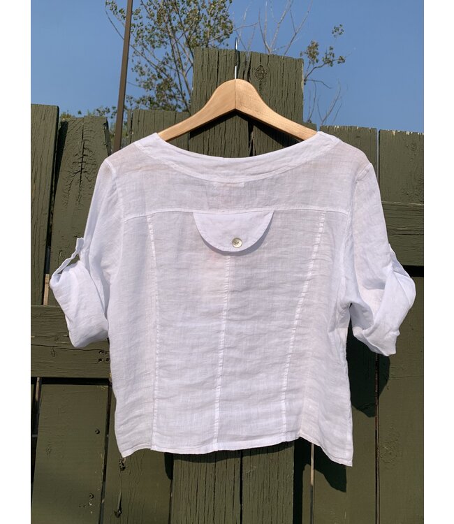 Jacket W/ Roll Tab - White