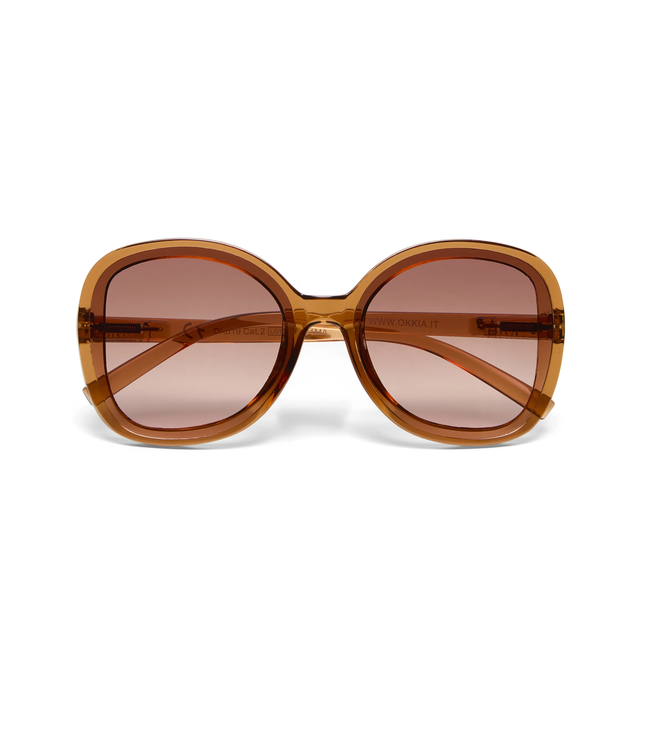 Okkia Anna Butterfly Sunglasses - Transparent Brown