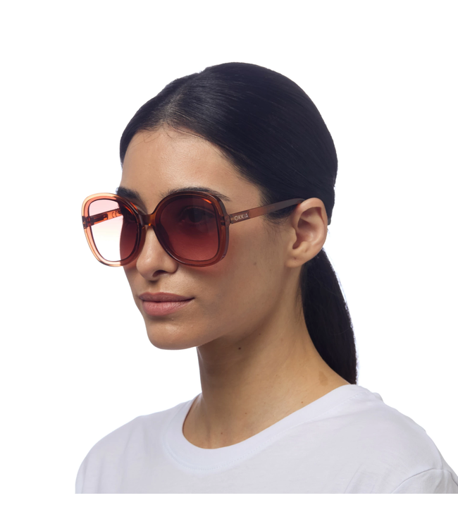 Okkia Anna Butterfly Sunglasses - Transparent Brown