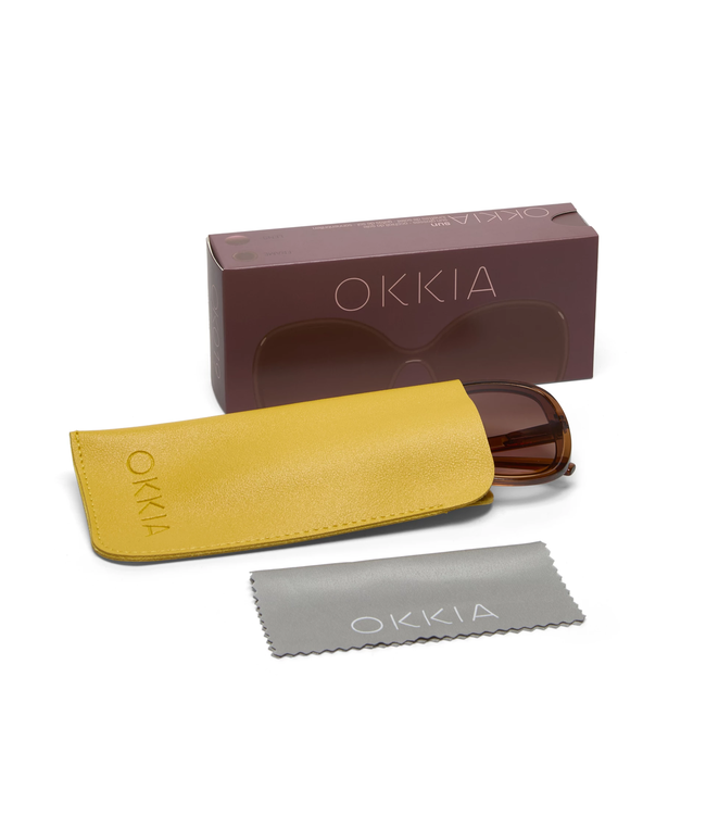 Okkia Anna Butterfly Sunglasses - Transparent Brown