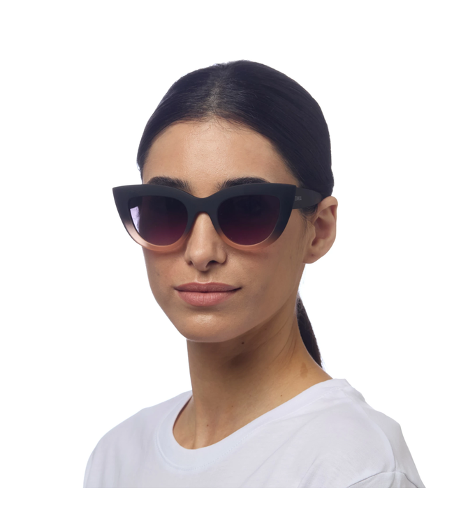 Okkia Claudia Cat Eye Sunglasses - Black Faded Pink