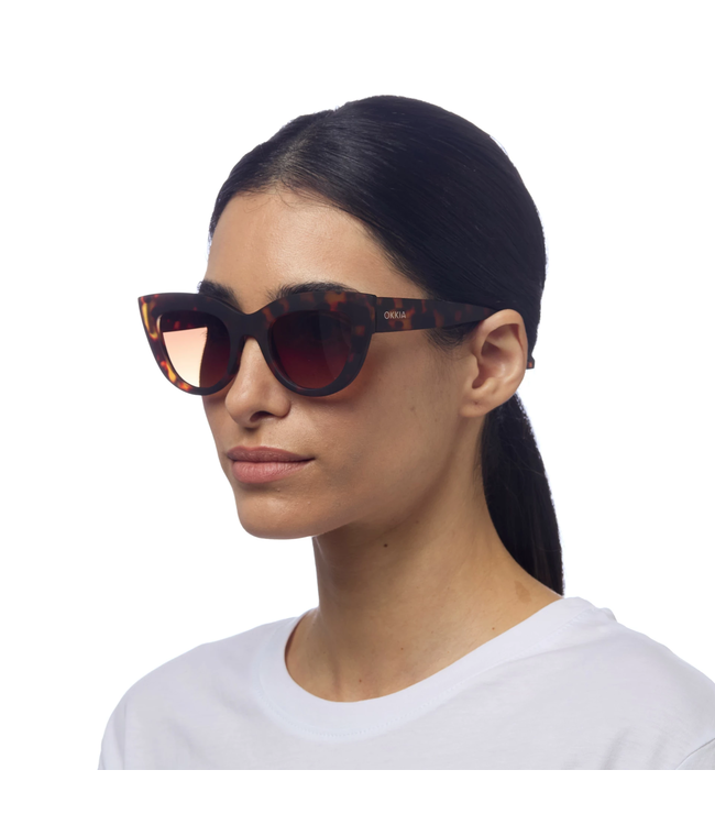 Okkia Claudia Cat Eye Sunglasses - Havana
