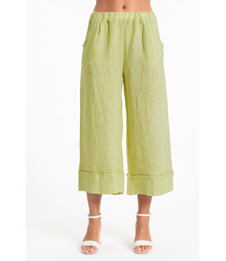 Linen Capris - Wasabi