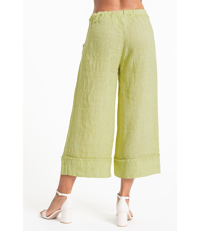 Linen Capris - Wasabi