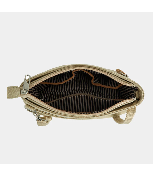 Travelon Anti-Theft Heritage Small Crossbody - Natural