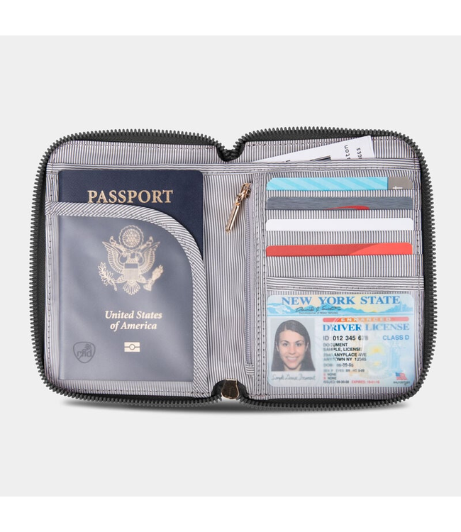 Travelon RFID Passport Zip Wallet - Black