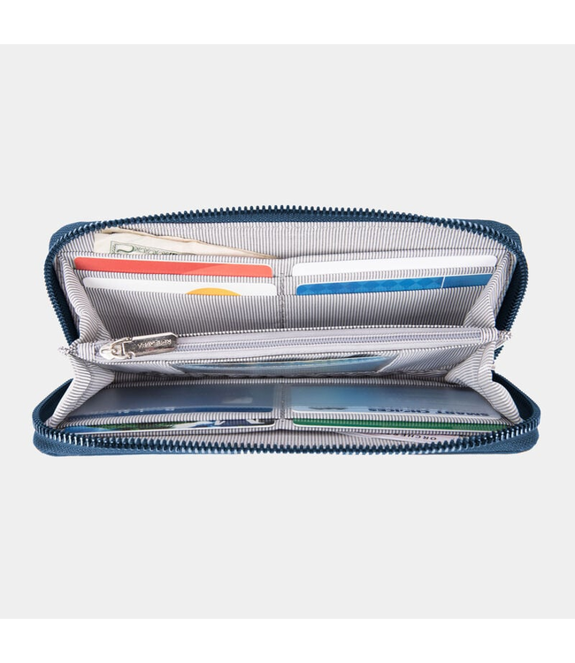 Travelon Single Zip RFID Wallet - Ocean