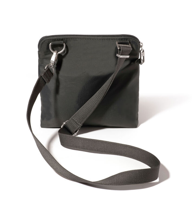 Baggallini Securtex Anti-Theft Crossbody - Charcoal