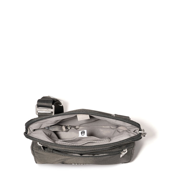 Baggallini Securtex Anti-Theft Crossbody - Charcoal