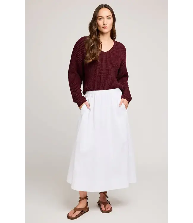 Gentle Fawn Spencer V-Neck Knit Sweater - Merlot