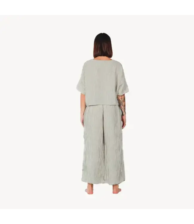 Pokoloko Crinkle Palazzo Pants - Striped
