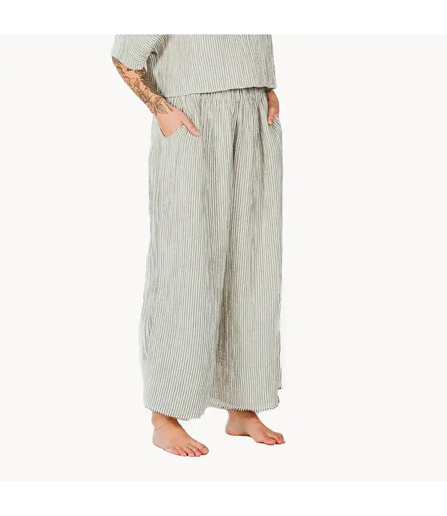 Pokoloko Crinkle Palazzo Pants - Striped