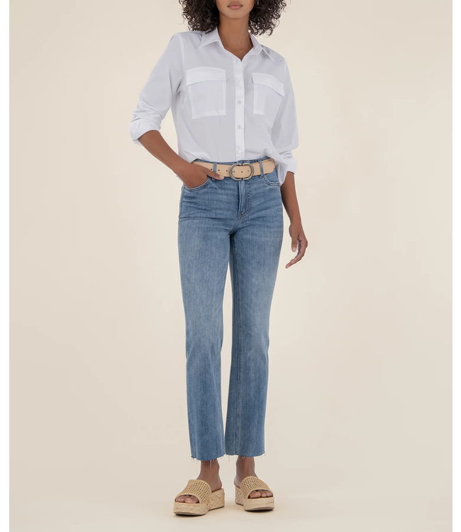 KUT Jeans Kelsey High Rise Inset Ankle Flare - Acceptance