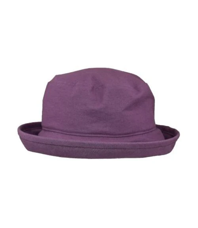 Puffin Gear Slouch Linen Bowler Hat - Plum