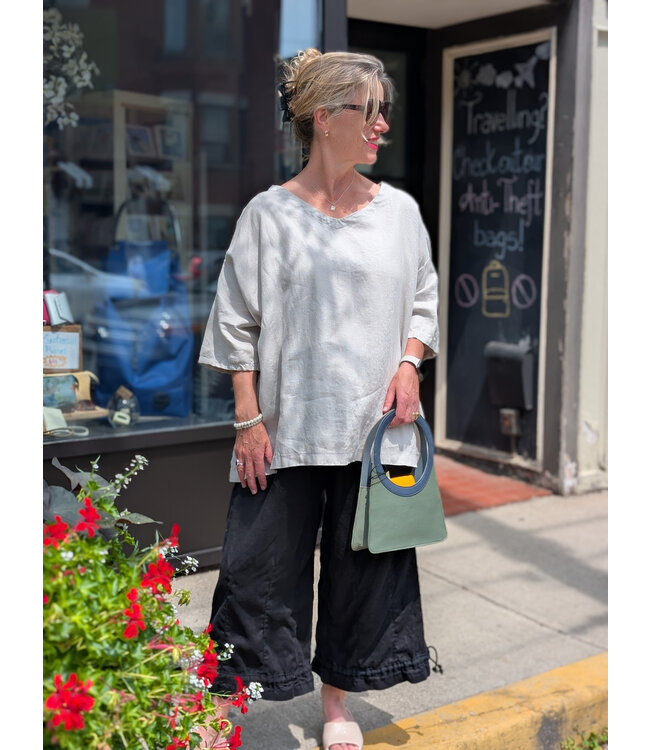 Sova Design Strasbourg Cinch Linen Pants  - Black