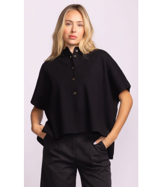 Pink Martini Oversized Sweater Vest - Black